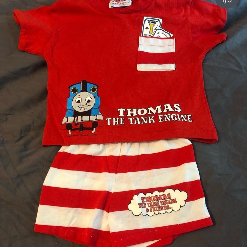 Vintage Thomas the tank engine matching outfit